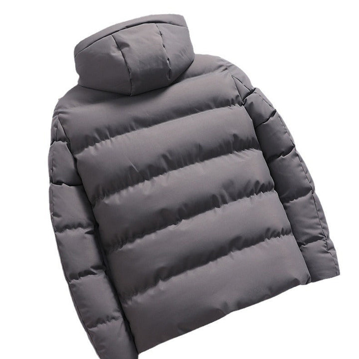 Herr nano quiltad termo quiltad jacka med huva och vindtät, vattenavvisande polyester skal