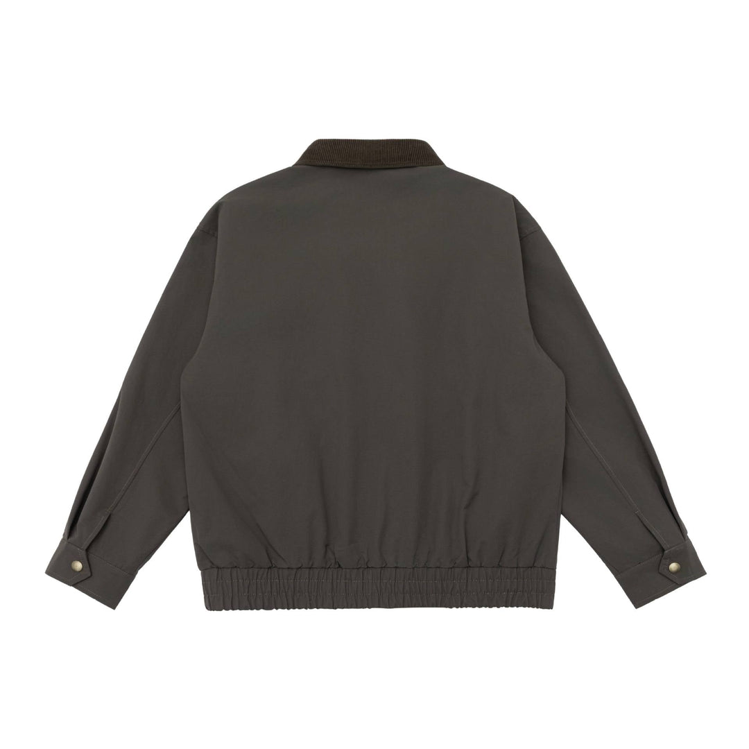 Herr oversize Workwear Jacka med Cord Krage och Large fickor med lock