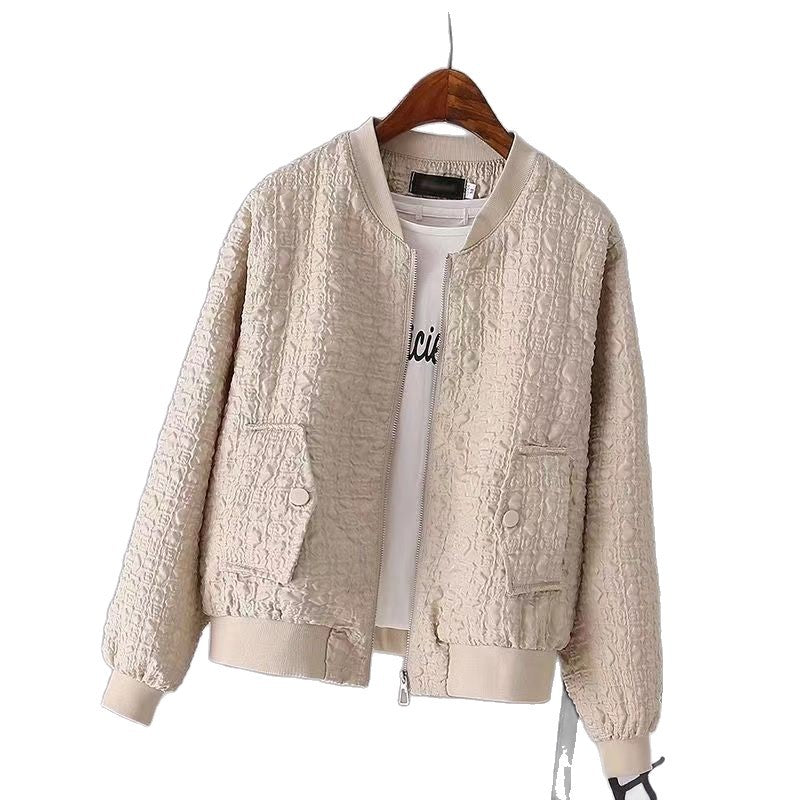 Dam Fashion Boucle jacka med dragkedja