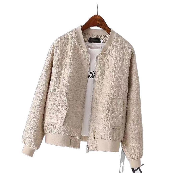 Dam Fashion Boucle jacka med dragkedja