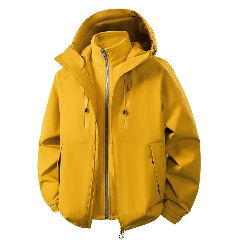 Herr Softshell Hybrid Jacka med Uttagbar Fleecefoder Vindskyddande Vattenavvisande
