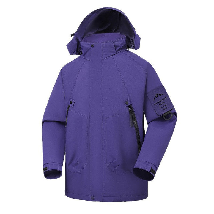 Herr Vattentät Softshell Utomhus Jacka med Justerbar Huva och Sealed Sömmar