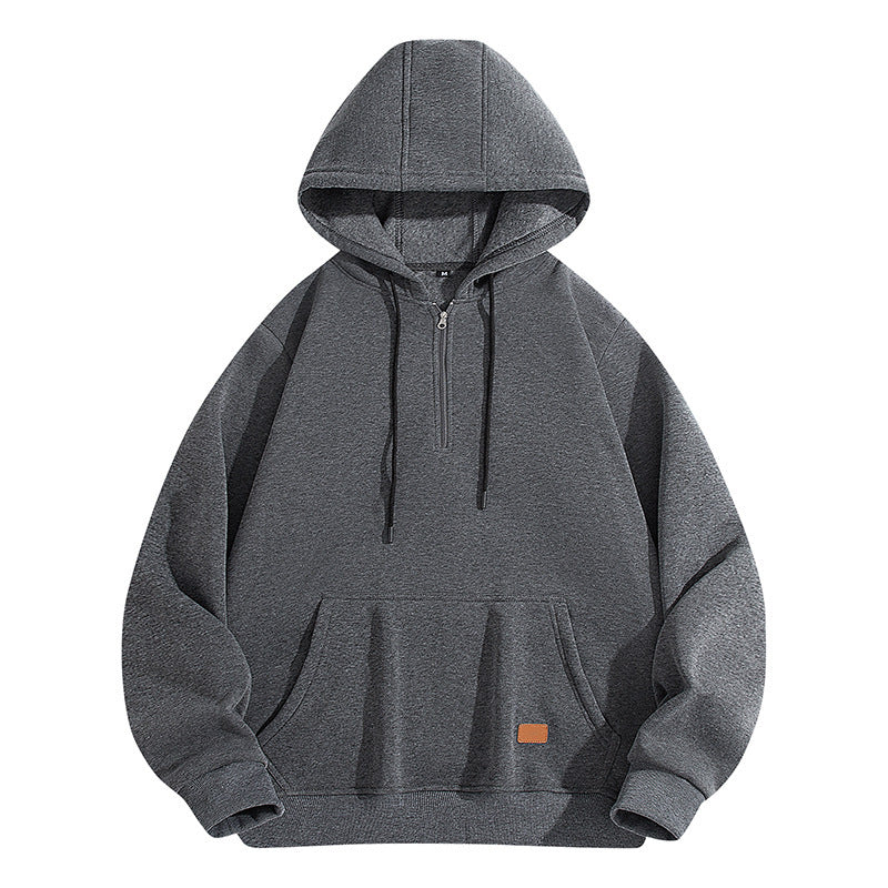 Herr Sportig Dragkedja Luvtröja