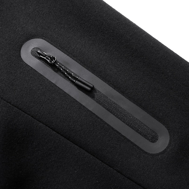 Herr Sportig Luvtröja Jacka med Praktisk Zippered Fickor