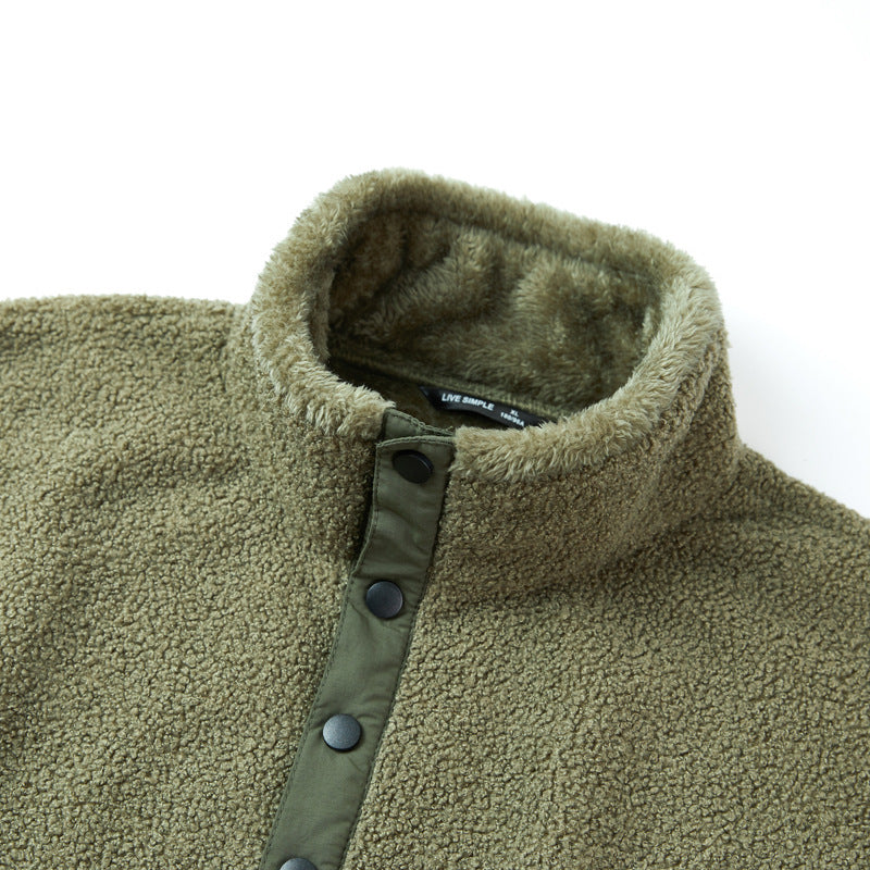 Herr Slitstark Fleece Jacka med Funktionell Krage