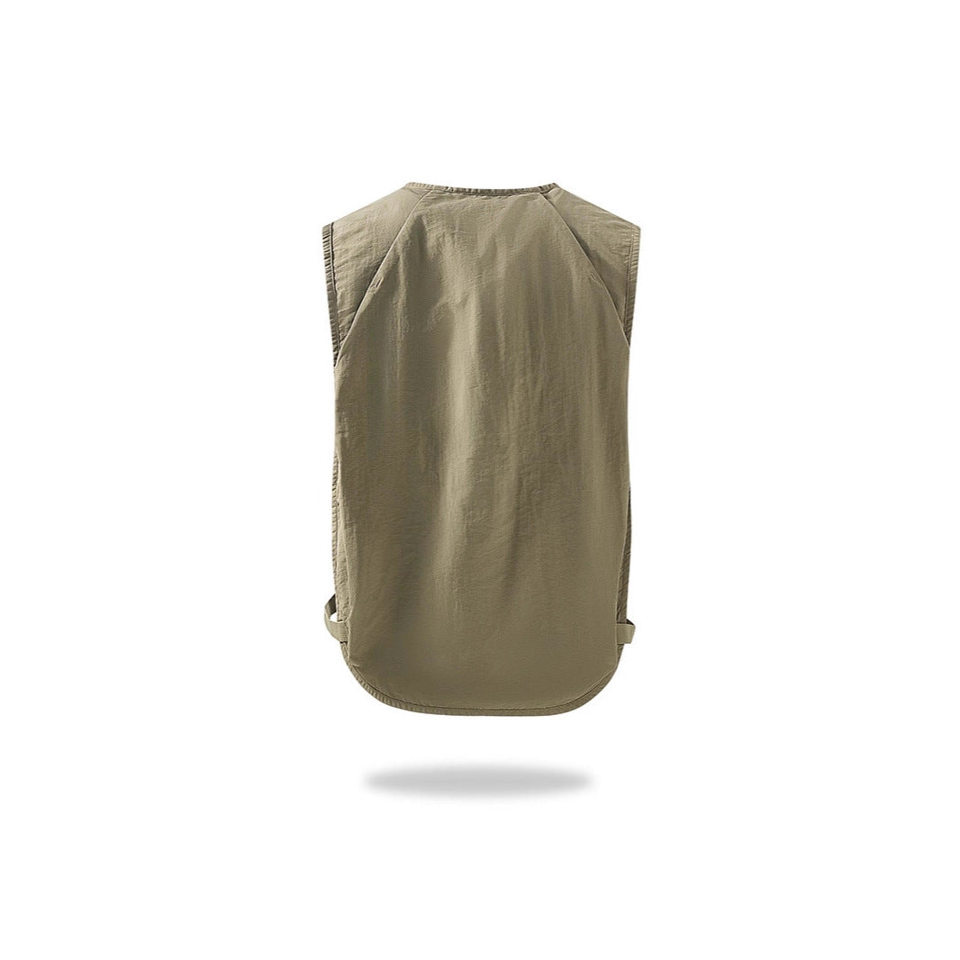 Herr Ultralight Multifunctional Photographer Utility Väst med Mesh Bak och Fram Snap Fastener