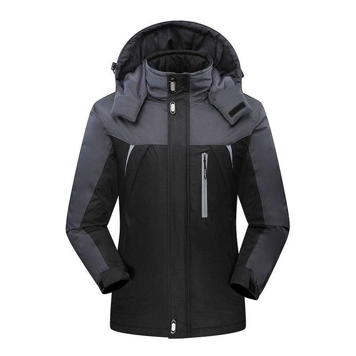 Herr vattentät isolerad softshell Ski Jacka med avtagbar huva och Flera Fickor