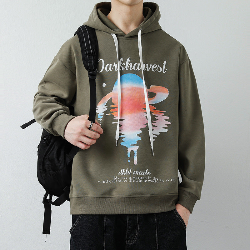 Herr Modern Luvtröja med Creative Graphic Tryck