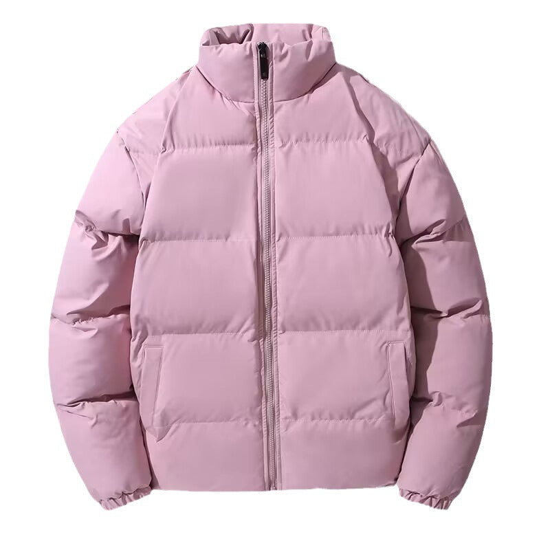 Dam kort skärning Thermal pufferjacka med ståkrage och minimalistisk dragkedja fram
