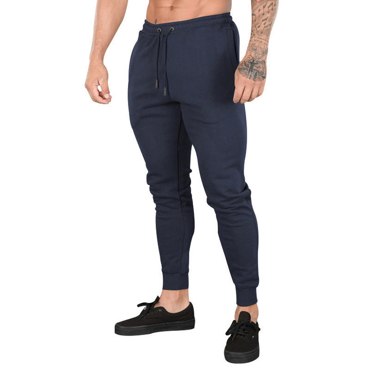 Herr Smal-Tapered Sweat Jogger med Elastic Tunnel Dragsko Waistband &amp; Ribbad Ankle Muddar