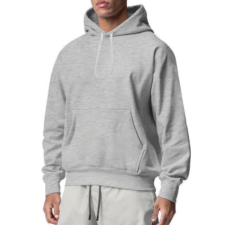 Herr Nan Premium Luvtröja med Känguruficka, Brushed Fleece Interior, Reinforced Neck Seam, och Ribbad Fåll