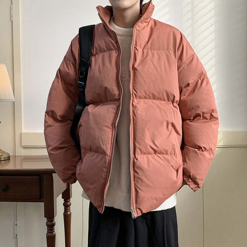 Unisex oversize vadderad jacka med hög ståkrage och Thermal foder