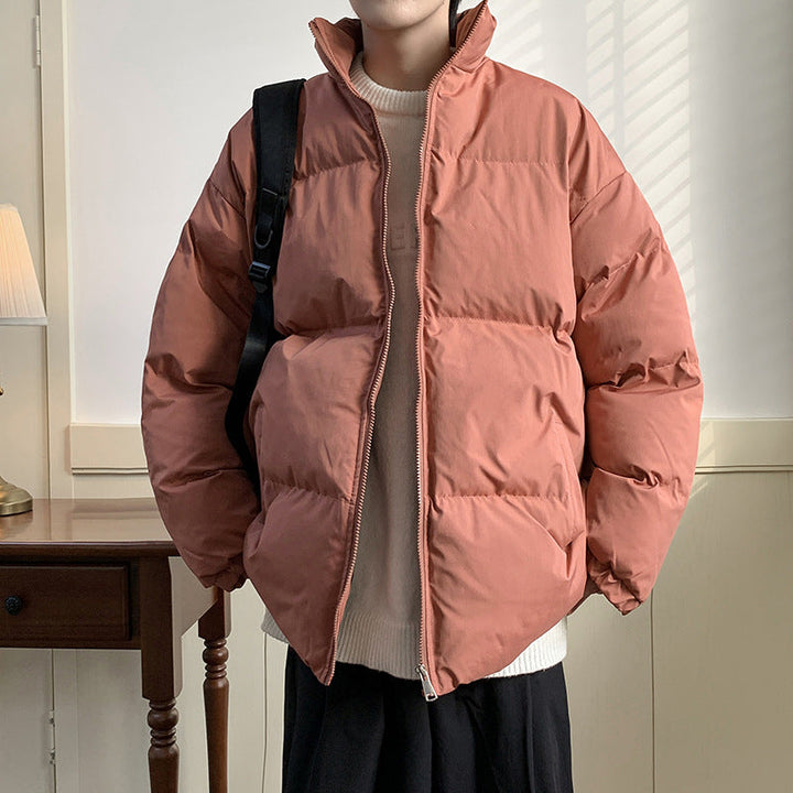 Unisex oversize vadderad jacka med hög ståkrage och Thermal foder