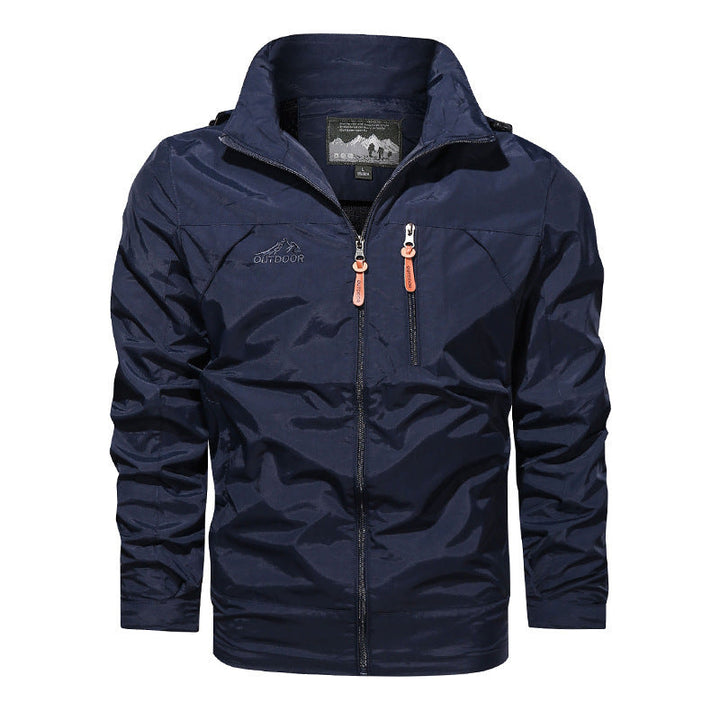 Herr lätt utomhusjacka windbreaker med vattenavvisande kappaing och ventilerande meshfoder