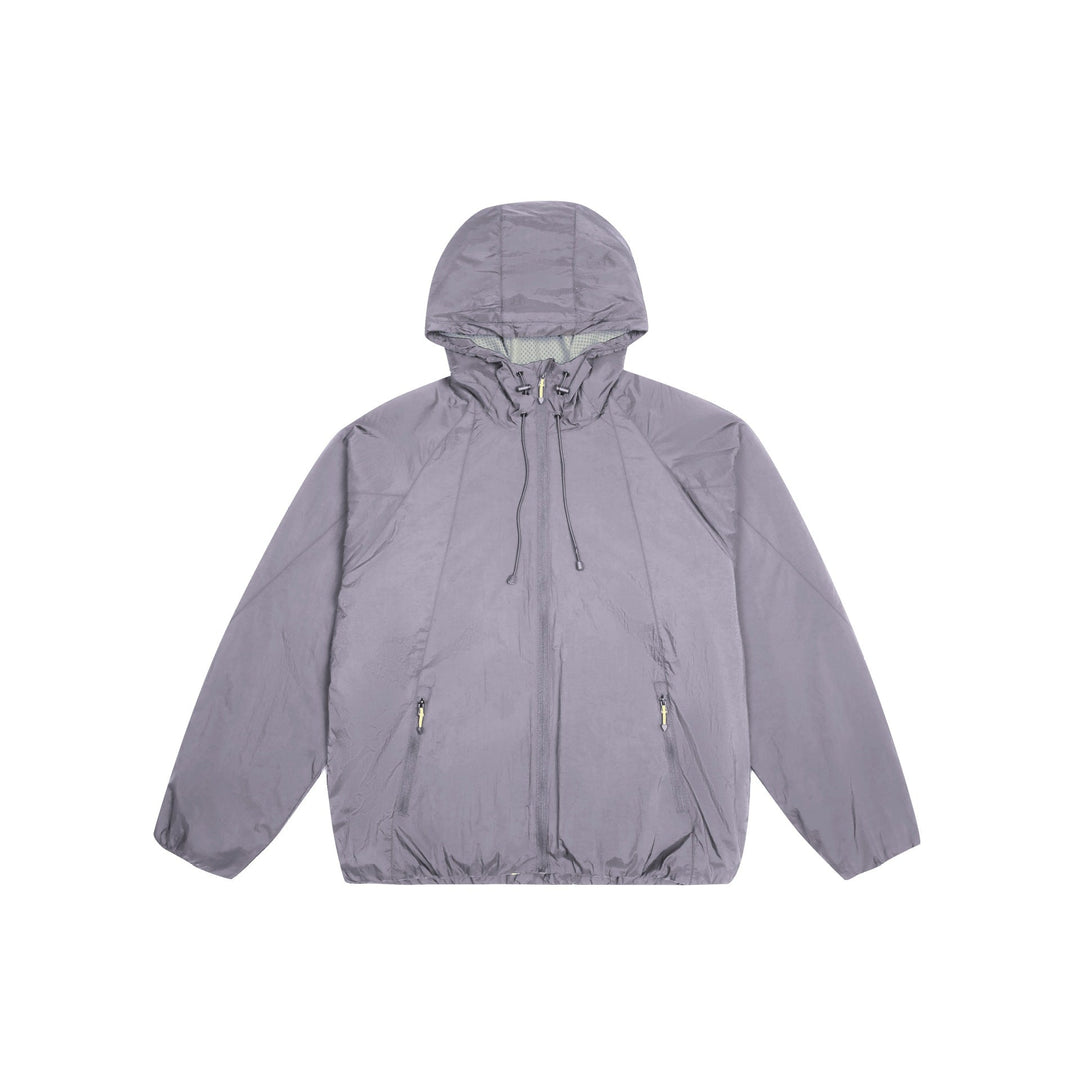 Unisex Lätt Vindjacka med Adjustable Huva, Packable Nylon Jacka