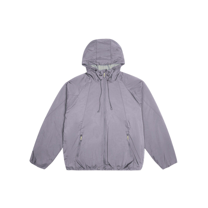 Unisex Lätt Vindjacka med Adjustable Huva, Packable Nylon Jacka