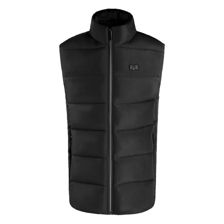 Herr Lätt Quiltad Termisk Väst med Hög Stående Krage, Water-Resistant Yttre Skal, och Tvåvägsdragkedja