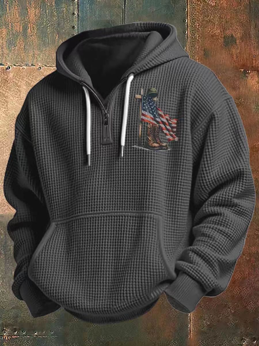 Herr Luvtröja med American Flag Design