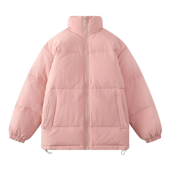 Unisex Oversize Vadderad Jacka med Hög Krage och Drawstring