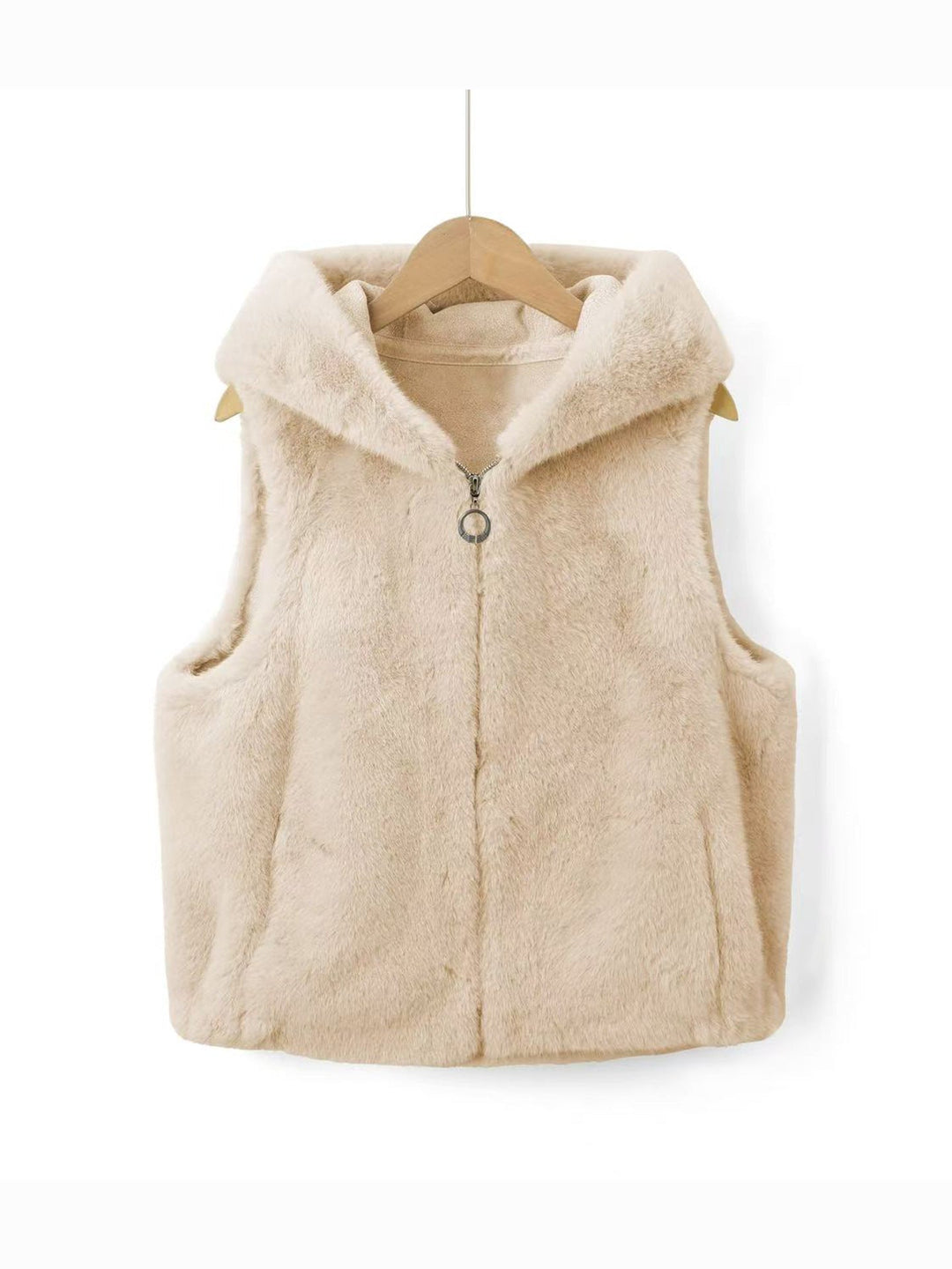 Dam Fleece Väst med Huva