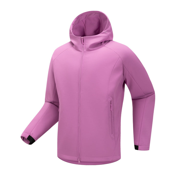 Herr Softshell Frilufts Jacka med Huva, Vindtät Membran och Ergonomisk Skärning