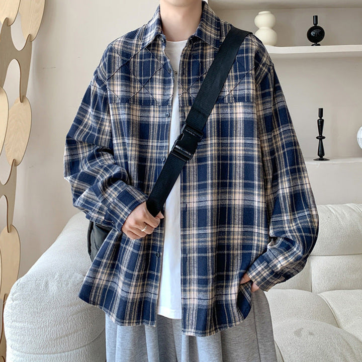 Dam avslappnad rutig mönster Overshirt