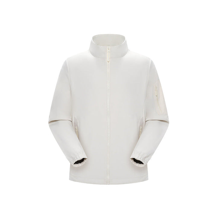 Unisex Lätt Softshelljacka med Stå Krage, Full-Length Dragkedja och Arm Ficka