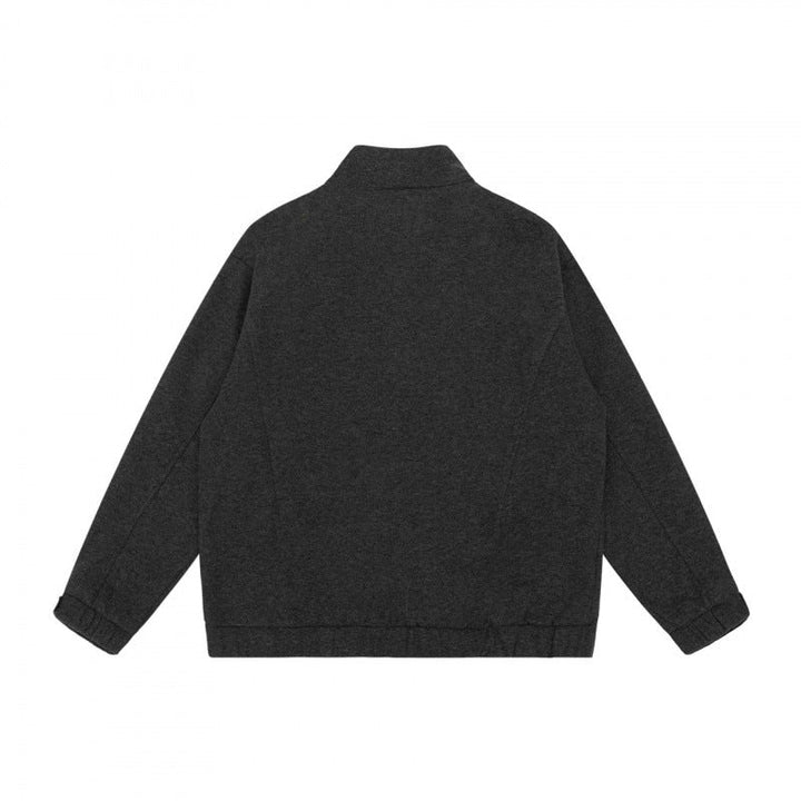Herr boxig Dragkedja Blouson Jacka med ståkrage, Raglan Ärmar, och dold dragkedja
