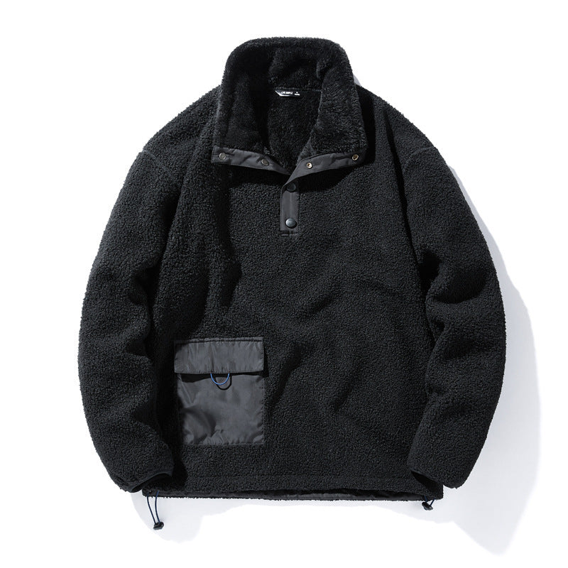Herr Slitstark Fleece Jacka med Funktionell Krage