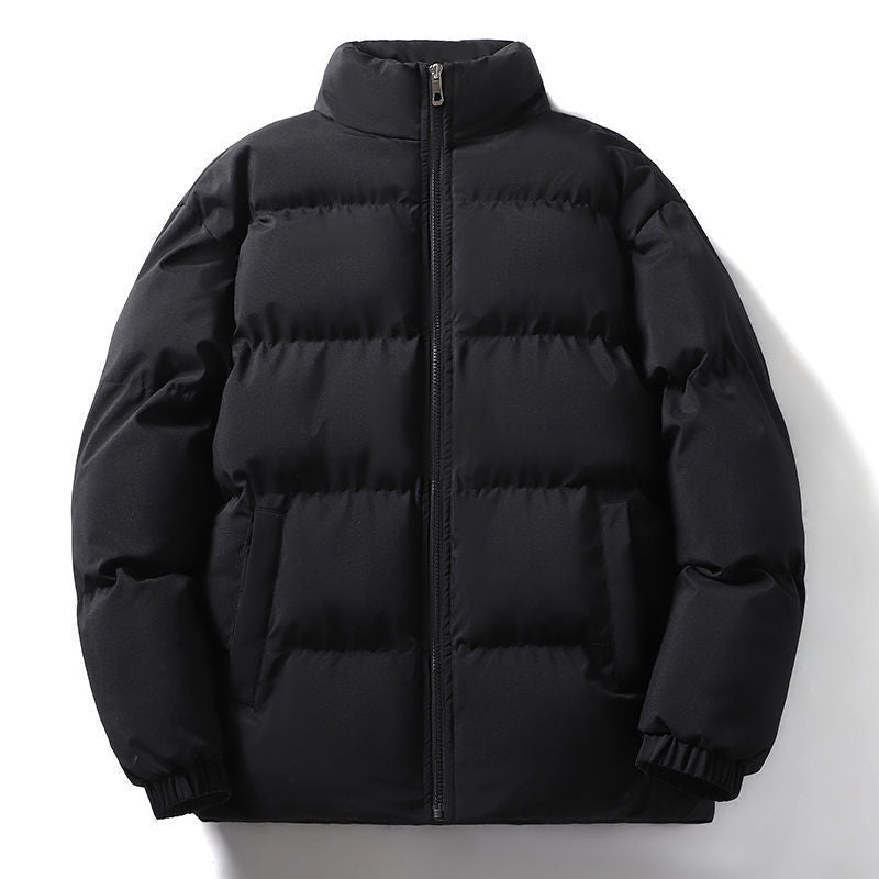 Dam kort skärning Thermal pufferjacka med ståkrage och minimalistisk dragkedja fram