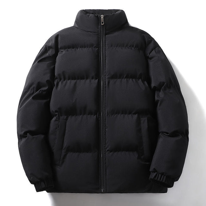 Dam kort skärning Thermal pufferjacka med ståkrage och minimalistisk dragkedja fram