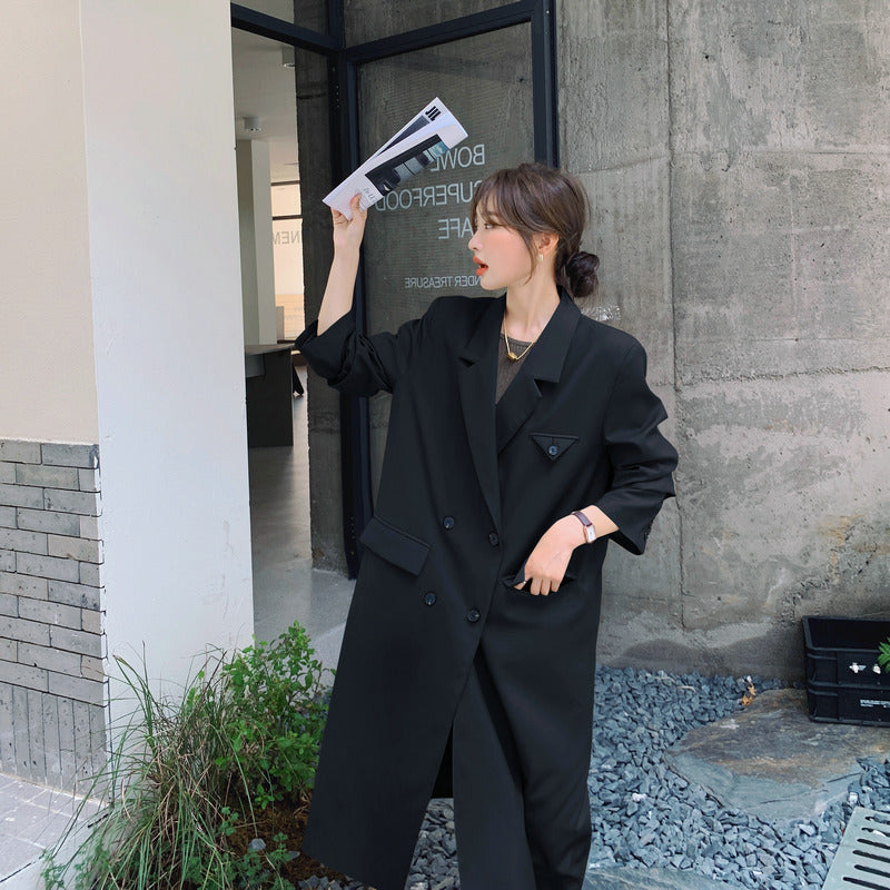 Dam Double-Breasted oversized trenchcoat med Boxy silhuett och Extended skärning