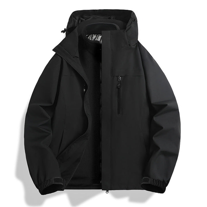 Herr two-in-one softshell hybrid jacka med avtagbar fleece inner jacka och vattenavvisande membran