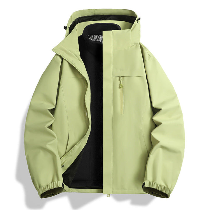 Herr two-in-one softshell hybrid jacka med avtagbar fleece inner jacka och vattenavvisande membran