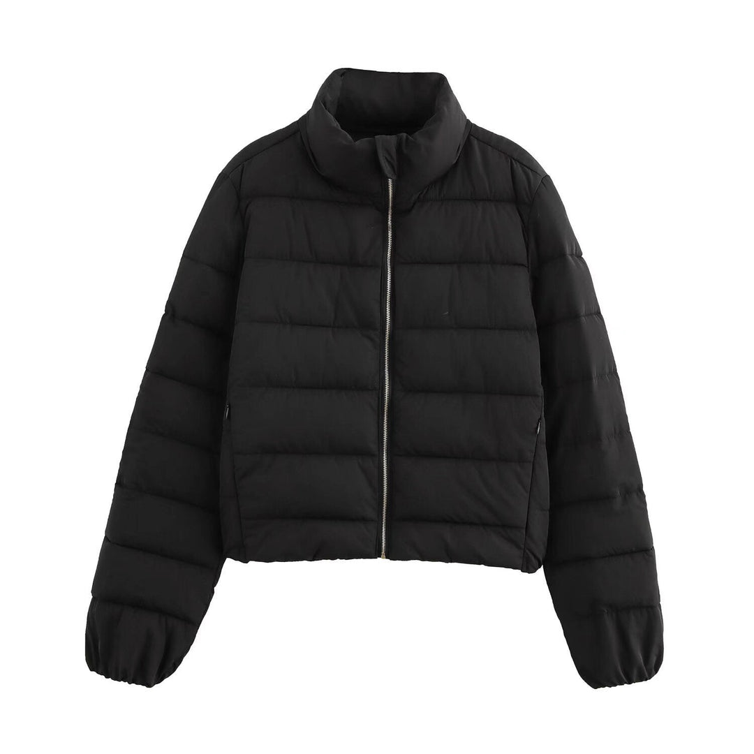 Dam Kort Quiltad Dunlook Quiltad Jacka med Ståkrage och Elastiska Muddar
