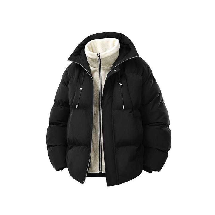 Dam Oversize-Steppjacke med Integriertem Fleece-Innenlayer och huva