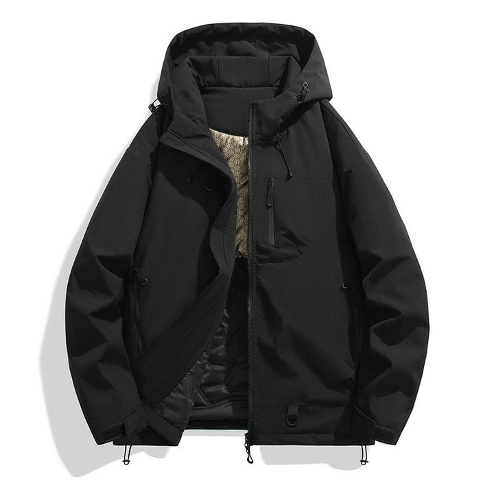 Dam vattentät Insulated softshell Thermo jacka med huva och Multifunctional fickor