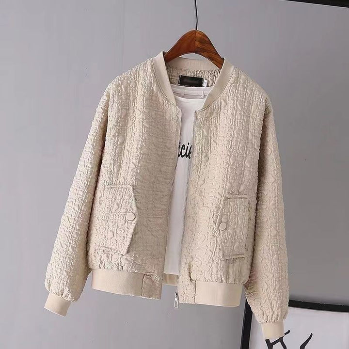Dam Fashion Boucle jacka med dragkedja