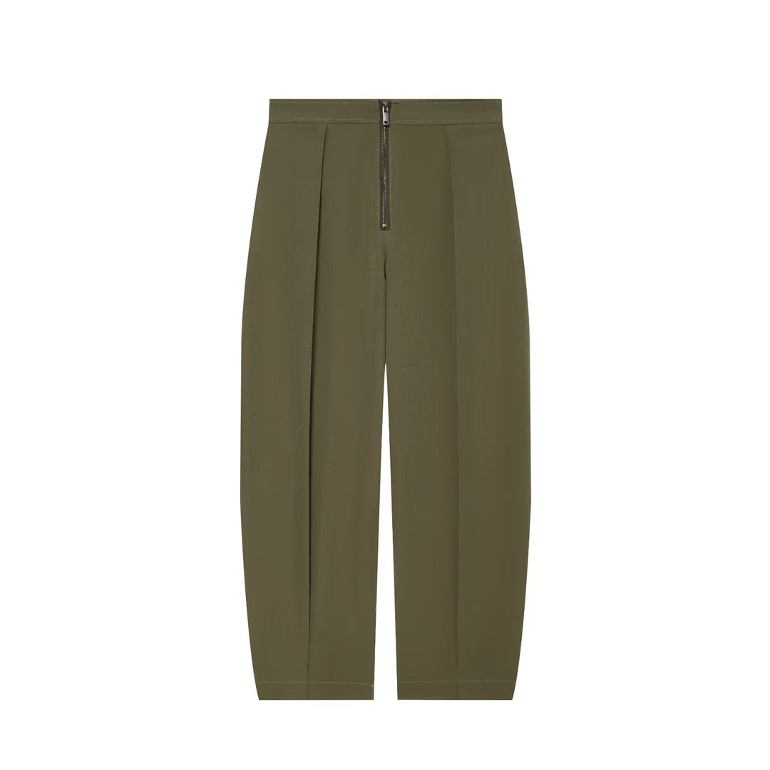 Dam Kort Skärning Utility Blouson Jacka med Drawstring Waist och Patch Fickor