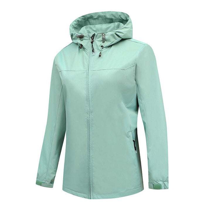 Herr Ultralight Packable Regnjacka med Huva och Dold Dragkedja