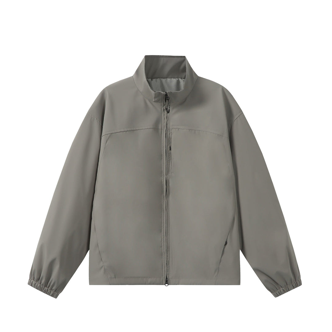 Unisex Lätt, Packable Funktionell Jacka i Oversized Boxig Skärning med Ståkrage