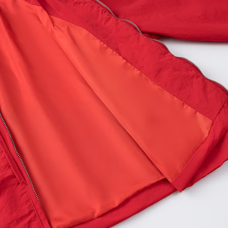 Dam lätt med huva Boxy Transition jacka med dragsko och Elastic muddar