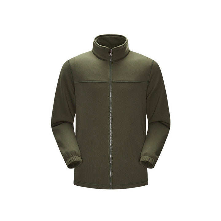 Herr Thermo-Fleece-Softshell Jacka med Ståkrage, Dragkedja Framper och Elastiska Muddar