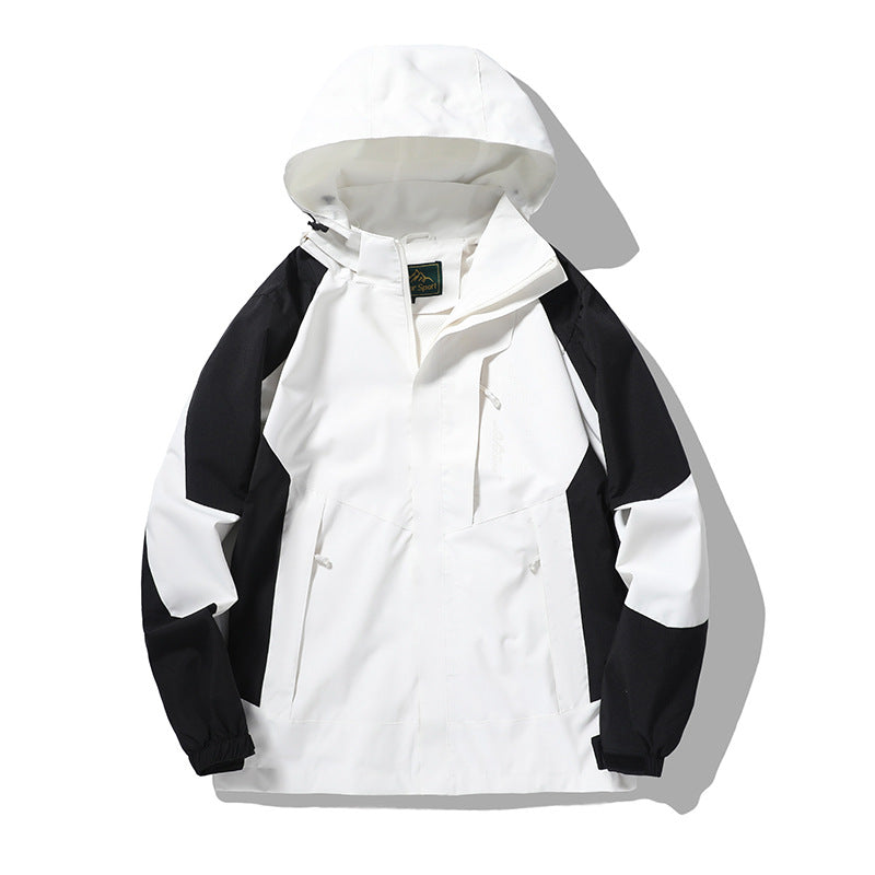 Herr Nano Wind och Water-Resistant Outdoor Luvtröja Jacka med Ventilation Mesh, Adjustable Huva och Concealed Fram Lock