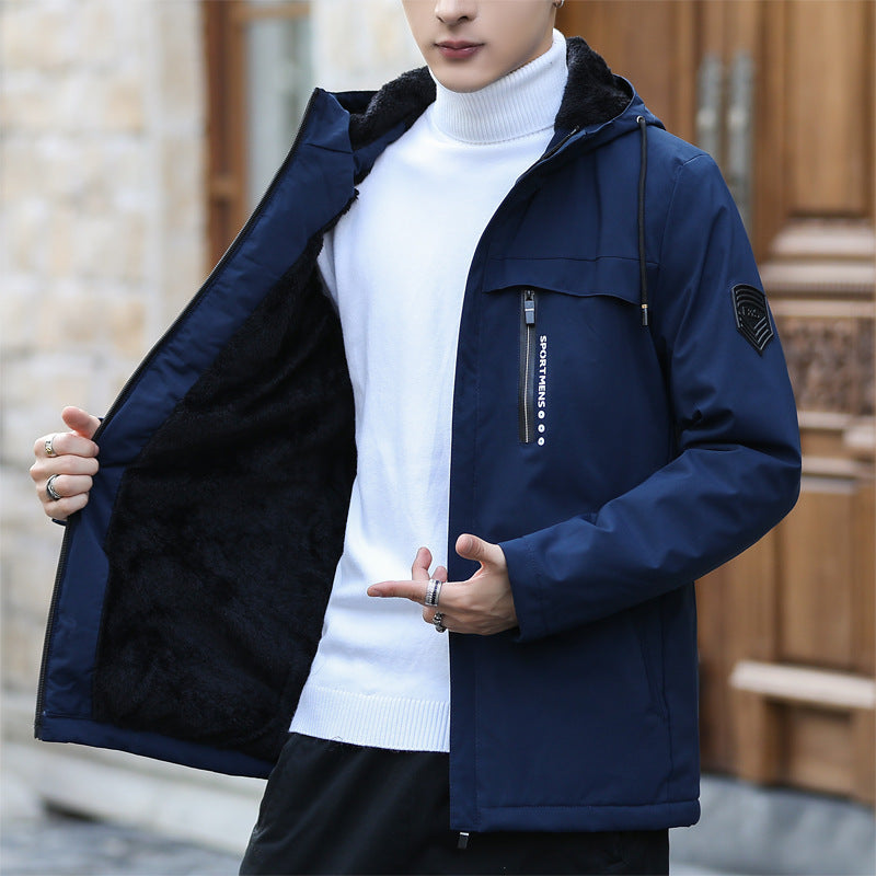 Herr urban softshell parka med Teddy fleecefoder, dold dragkedja och bröstficka