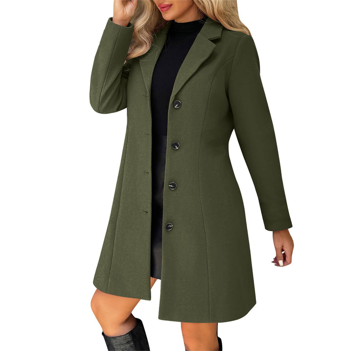 Dam elegant och stilren lång blazer jacka