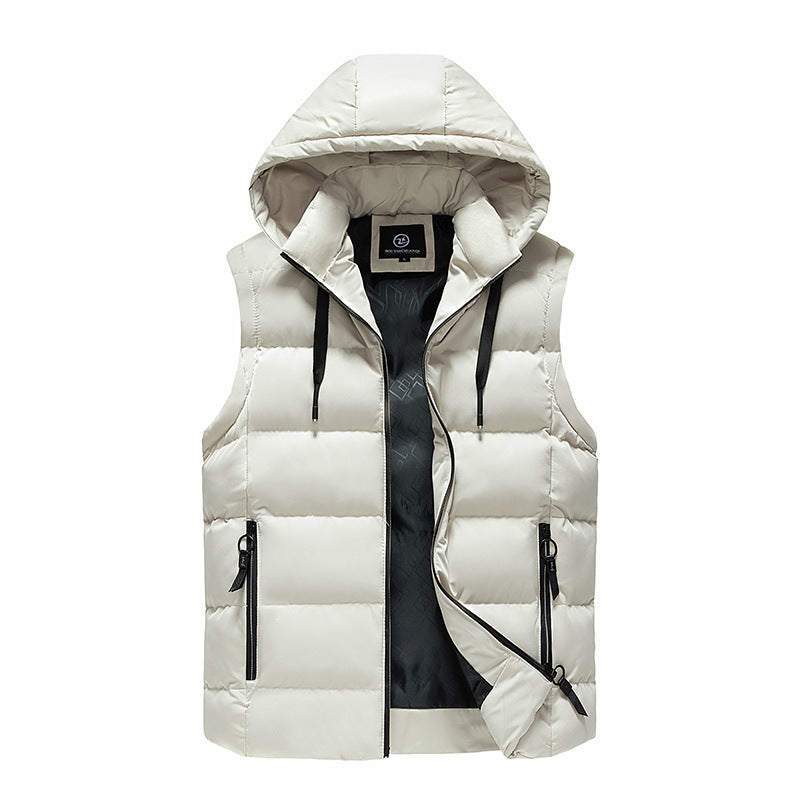 Dam Futuristic Quiltad Väst med Huva