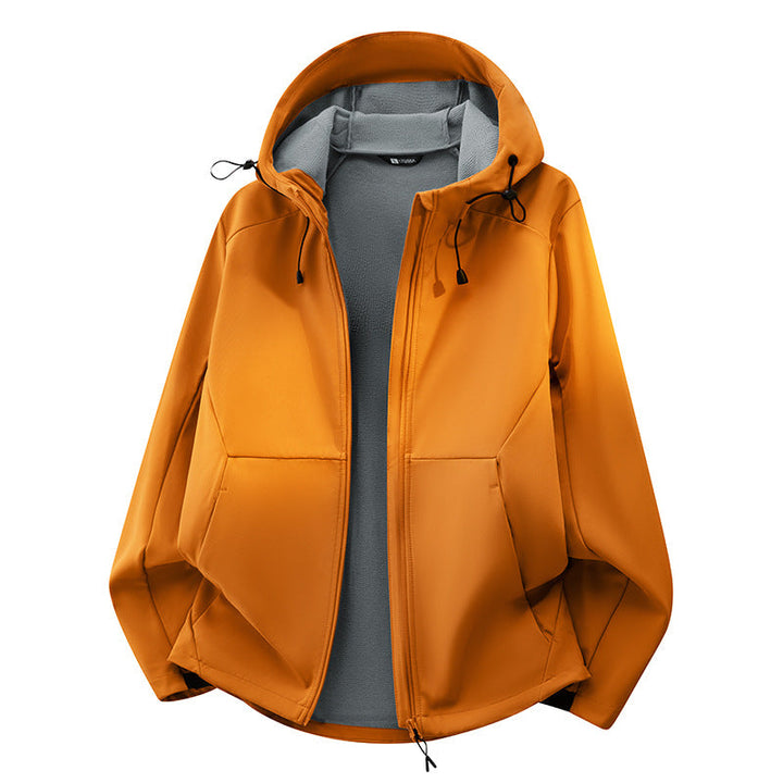 Unisex Softshell Övergångsjacka med Fleece Foder, Huva &amp; Vattenavvisande Coating