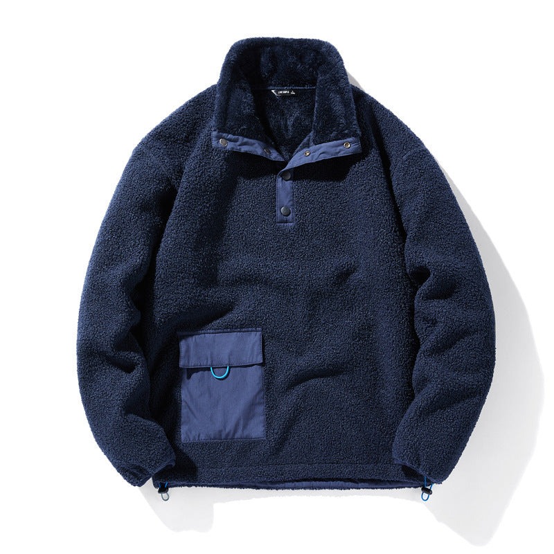 Herr Slitstark Fleece Jacka med Funktionell Krage