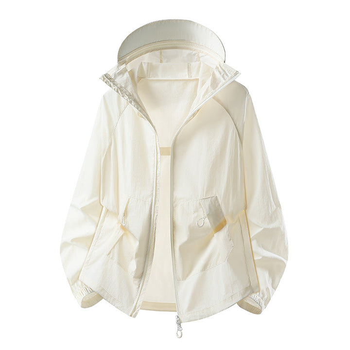 Herr Lätt Wind och Water Resistant med Huva Övergångsjacka med Mesh Foder &amp; Dragsko